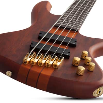 Schecter Stiletto Stuio-5 Bass Guitar - Honey Satin (2794) image 3
