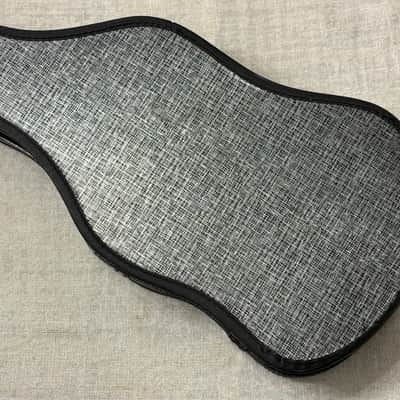 Vintage 1960’s Silver Black Faux Tweed Offset Guitar Case Harmony Silvertone Kay Supro Airline image 9
