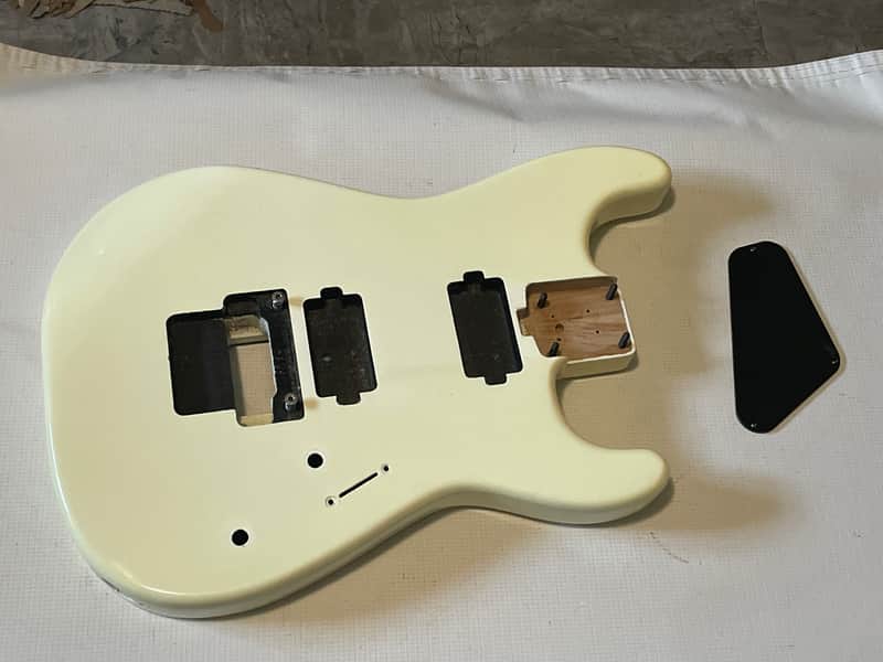 2017 Charvel Mexico San Dimas Pro Mod 2H White/Cream Guitar Body Floyd Ready image 1