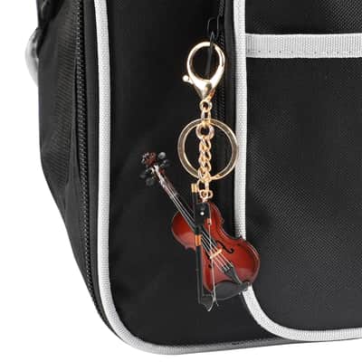 Miniature Violin Keychain,3.15 Inch Tiny Violin Model Key Ring, Musical Instrument Gift for Violinists, Music Teachers image 4
