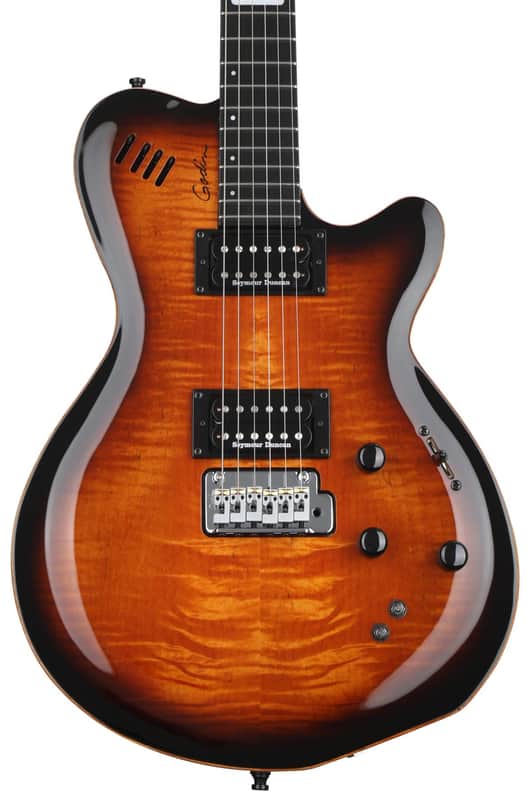 Godin LGXT Electric Guitar - Cognac Burst AA Flame image 1