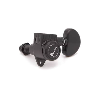 Kluson 3x3 Revolution E-Mount 90deg 20:1 ratio Locking Tuners, Black image 2
