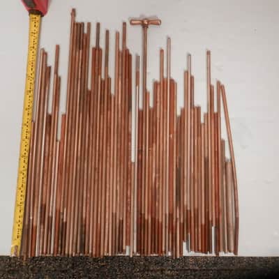 Various Tension Rods Lot of 57 T-Rods vintage used (headless tension rods) image 2
