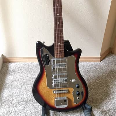 RARE Melody Plus RD4V 1965 4 Pickup Sunburst Vintage Solid Body Electric Guitar image 3