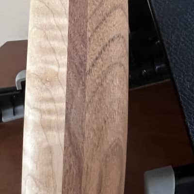 Compact Offset Bass Body NOS- High End Maple Top-Mahogany accent -solid ONE-piece Butternut (White Walnut) Back - Unfinished Front Routed LIMITED Luthier Supply R29 image 6