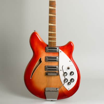Rickenbacker  Model 375 Thinline Hollow Body Electric Guitar (1967), ser. #GG-3317, original silver tolex hard shell case. image 1