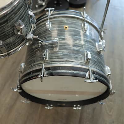 Vintage 60s Ludwig 2-Piece Shell Pack 13/20 (Blue Oyster Pearl) image 7