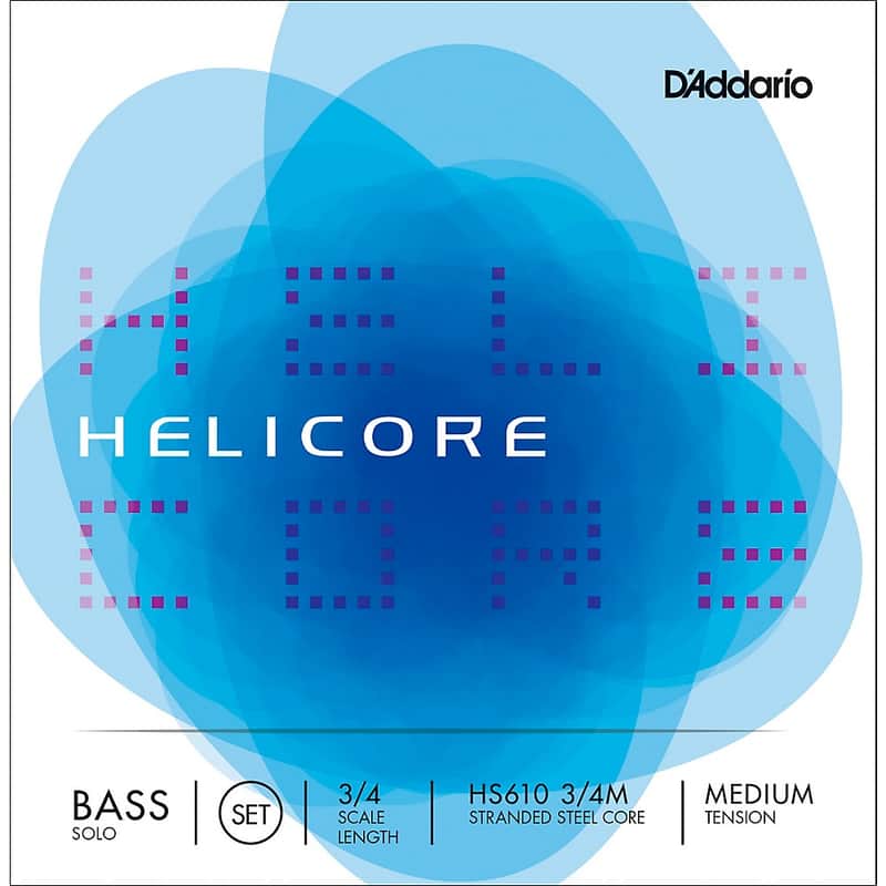D'Addario HS610 Helicore Solo 3/4 Size Double Bass String Set Regular image 1