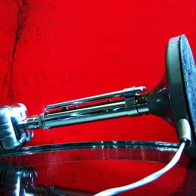 Vintage RARE 1940's Astatic WR20 dual crystal Hi Z microphone Satin Chrome w period Astatic "G" stand T3 D104 77A JT30 # 1 image 16