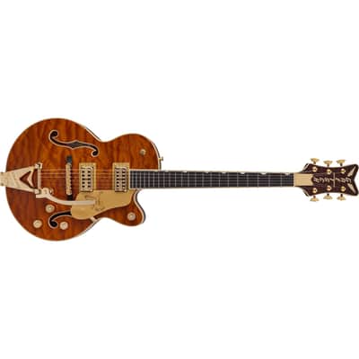 Gretsch  Limited Edition Falcon Center Block Jr. with Bigsby Quilted Maple, Ebony Fingerboard, Roundup Orange image 4
