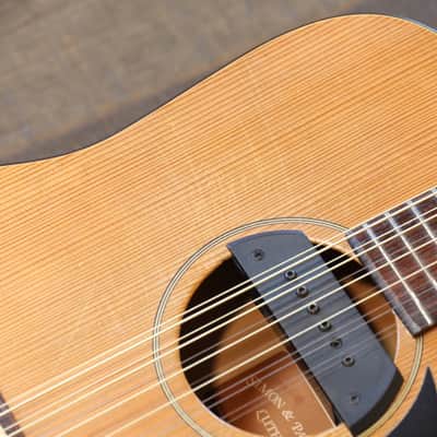 Vintage! 1980’s Simon & Patrick Luthier W.C. Natural Satin 12-String Acoustic/ Electric Guitar + Case image 7