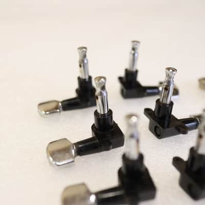 Rare Schaller Offset 3x3 Tuners Chrome Plastic Vintage 70's guitar W. Germany image 5