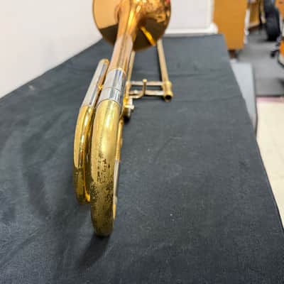 Used Yamaha YSL-448G Intermediate Bb/F Tenor Trombone with Original Case Mouthpiece Just Serviced image 11