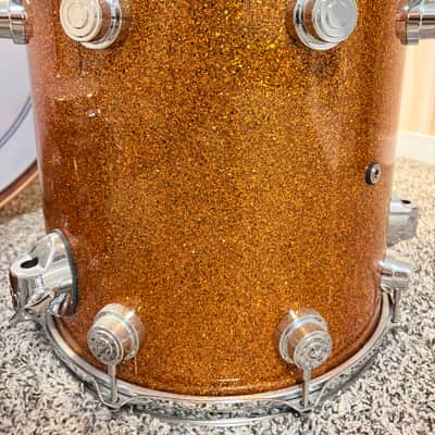 DW Collector's Maple/Mahogany 3 Piece Drum Kit 2014 - Burnt Orange Glass image 4