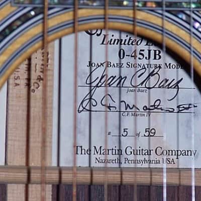 Martin 0-45JB Joan Baez Limited Edition 1998 image 9