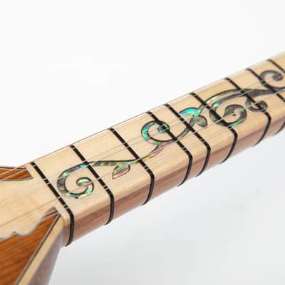 Long Neck Saz Rare Pamela wood & mother of pearl design, Professional Instrument image 9