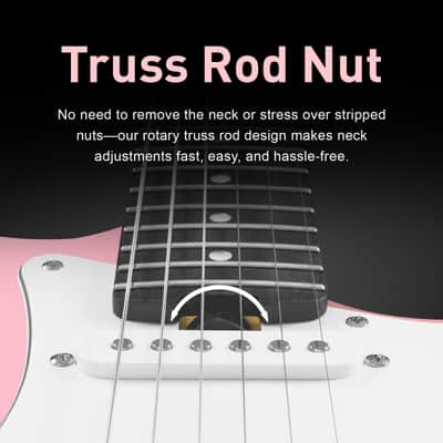 Sonicake Electric Guitar, 39" Beginner Electric Guitar, Classic SSS Pickup, Tremolo Bridge, Full-Size Lightweight Body, Rounded Fret Ends, Heel Adjustment Truss Rod image 5