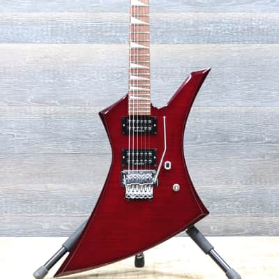 Jackson Kelly KE3 Pro Series Transparent Red Flame Maple Top Electric Guitar w/Bag image 2