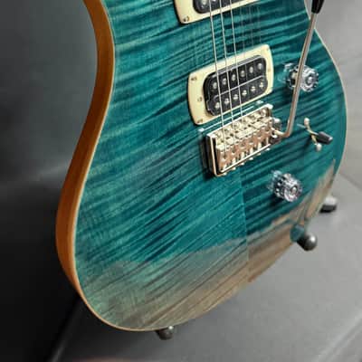 PRS SE Custom 24 Electric Guitar Slate Blue Finish w/ Gig Bag image 5