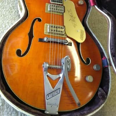 1960 Gretsch 6120 Chet Atkins Hollow Body Orange. Vintage image 12