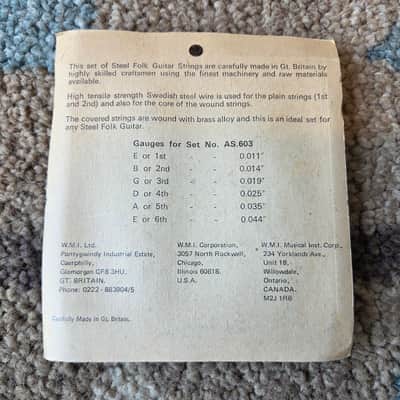 Vintage Pack of 1970's Kay Acoustic Guitar Strings! Rare, Original Case Candy! image 2