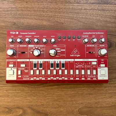 Behringer TD-3 Analog Bass Line Synthesizer 2019 - Present - Red
