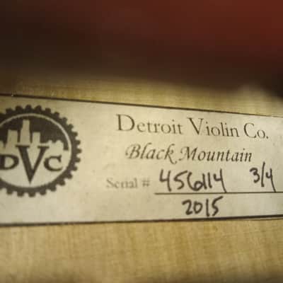 Detroit Violin Company Black Mountain 3/4 Violin serial 456114 - Natural image 2