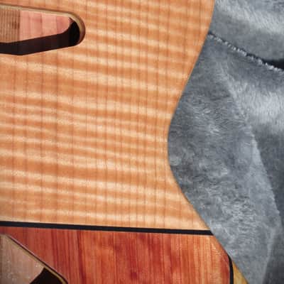 Babik Custom Telecaster Style body, Les Paul shape, Canary wood on Cedar, Light Weight, Handmade 2026 image 4