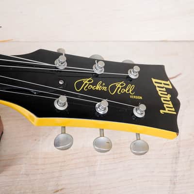 Burny Rock n' Roll RTV-55 MIJ 1992 Junior Yellow Double Cutaway TV Jr DC w/ Bag image 3