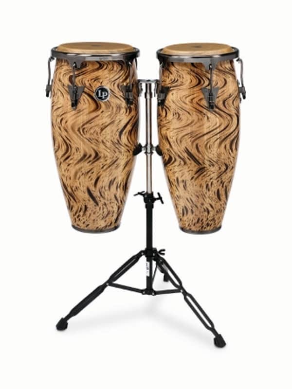 LP Aspire 10" and 11" Conga Set with Double Stand - Havana Café image 1