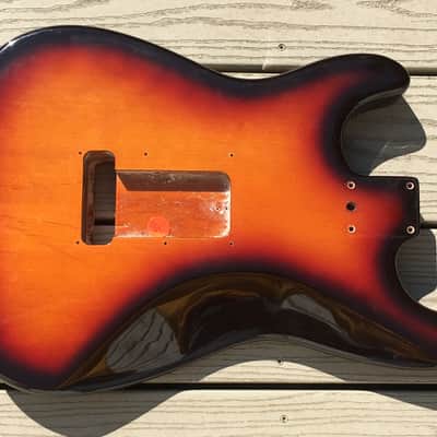 1996 American Standard / Strat Plus Stratocaster Body. Classic black finish, 1990s USA part image 3