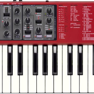 Nord Lead A1 49-Key Analog Synthesizer Keyboard, Red