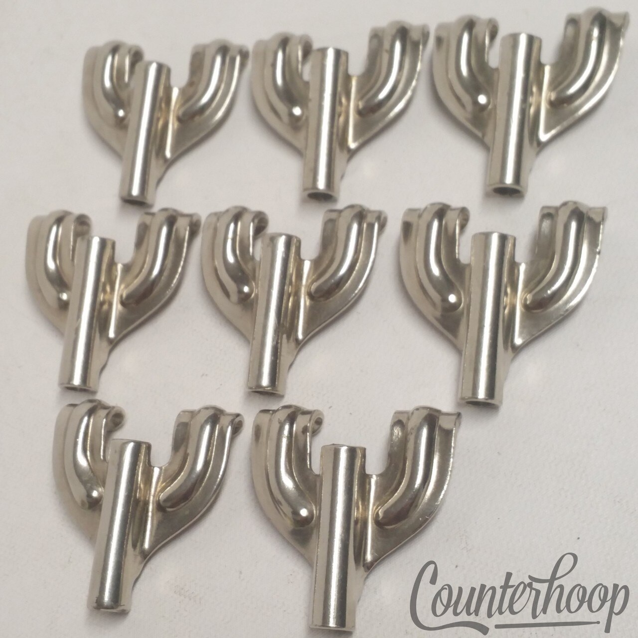 Leedy & Ludwig 8x Bass Drum Tension T-Rod Claws Nickel Vintage40s Marching Snare — main photograph