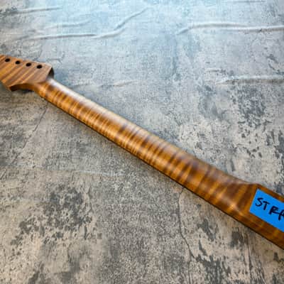 BMC Guitar 5AAAAA FLAME MAPLE Neck Strat® Stratocaster® 22 Fret Roasted With Rosewood Fingerboard Nitro Lacquer 9.5 Radius  STFRM5A #4 image 5
