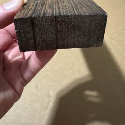 NOS 1970s Wenge Guitar Neck Blank - Pre-Shaped with Headstock & Tuning Holes Kurokumo Japan 27 7/8” x 4 1/4” x 1 1/16” image 15
