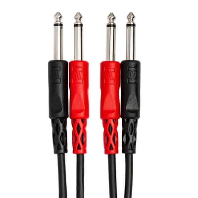 Hosa CPP-202 Dual 1/4 Inch TS to Dual 1/4 Inch TS Stereo Interconnect Cable, 6.6 Feet image 3
