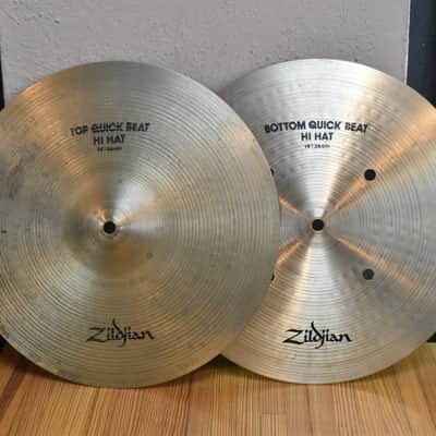 Used Zildjian 14" Quick Beat Hi-hat Cymbals - 1265g/1462g image 1