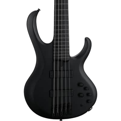Ibanez Iron Label BTB625EX Bass Guitar, Flat Black image 1