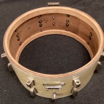 WFL (Ludwig) No. 902 Ray McKinley/Symphonic Super Classic 6.5x14" 16-Lug Snare Drum with P-87 Strainer 1948 - 1959 - White Marine Pearl image 14