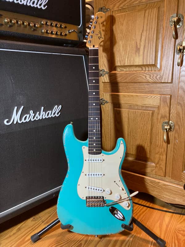 Fender Custom Stratocaster with Vintage Aged Body by MJT Seafoam Green