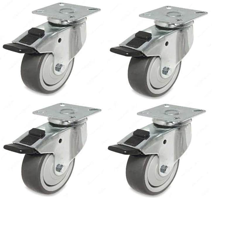 M Gear Design Set of Four 3'' Locking Casters image 1