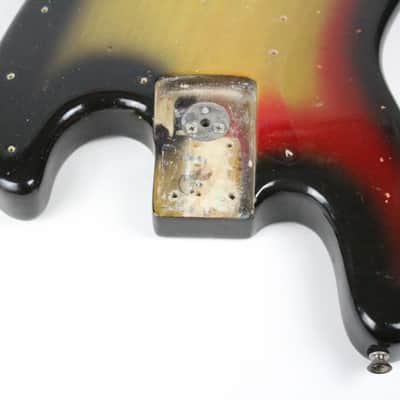 1976 Fender Jazz Bass BODY Sunburst ASH Super GREAT Heavy Wear USA 3-Bolt Weight 6.4 lbs 1970's Vintage image 13