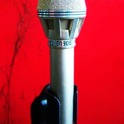 Vintage 1970's AKG D190E dynamic cardioid microphone w mic clip 280 OHMS Low Z D1000E D190E # 3 image 9