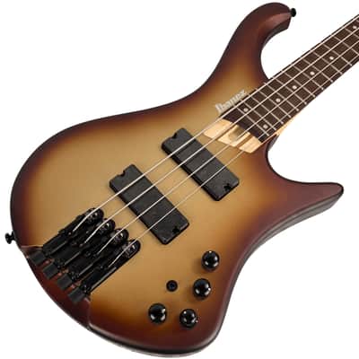 Ibanez EHB600 Ergonomic Headless 4-String Bass Charred Champagne Burst Matte image 9
