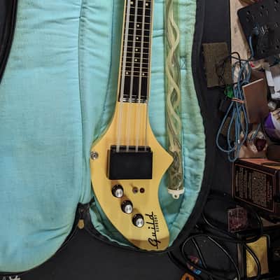 GUILD ASHBORY BASS, 1986 (very early first year production) - VINTAGE WHITE SPARKLE with Pickup Cover, original gig bag/case, 2 owners, virtually Mint condition image 1