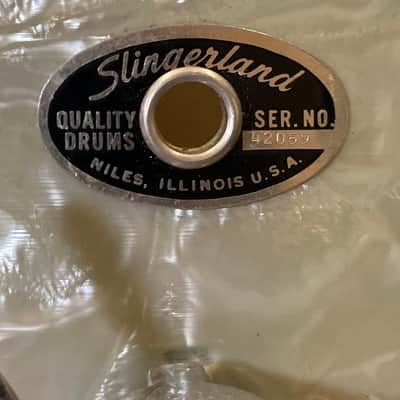 Slingerland - 10x14" No. 142 Marching Snare Drum, 1968–1972 - Marine Pearl image 6