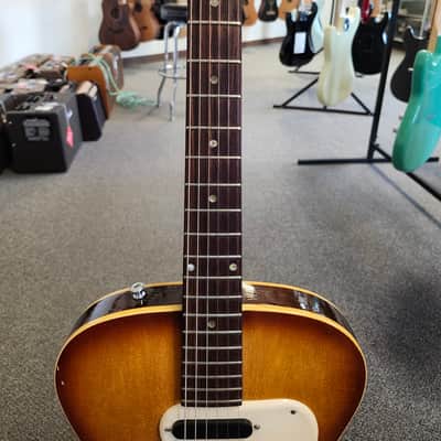 Vintage 1965 Epiphone (Kalamazoo) Granada E444T Thinline Archtop Electric Guitar - Sunburst with Gibson Case image 5