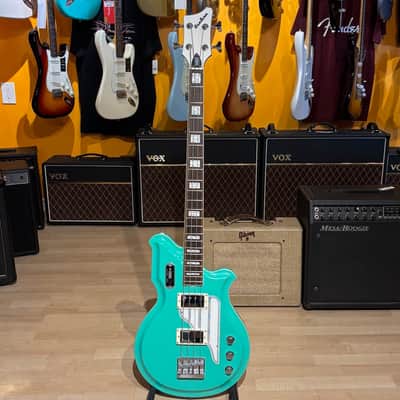 Eastwood - Airline Map Bass Long Scale - Rosewood - Seafoam Green (No Case Or Bag) - USED image 1