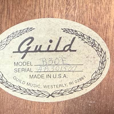 Guild B-30E Bass 1998 - the coolest Acoustic Electric Jumbo body bass produced ! image 11