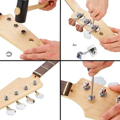 DIY Electric Guitar Kit JB-Style Rengas Body - Maple Neck image 6